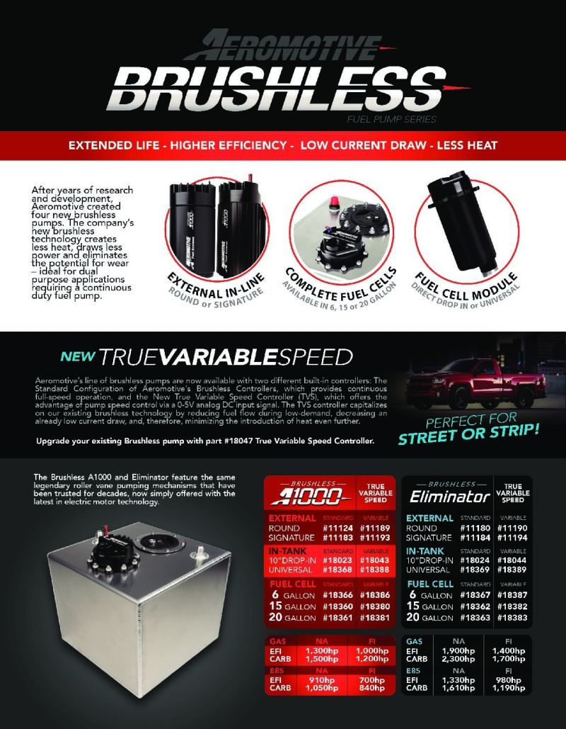 Aeromotive A1000 Brushless External In - Line Fuel Pump - CPC Performance