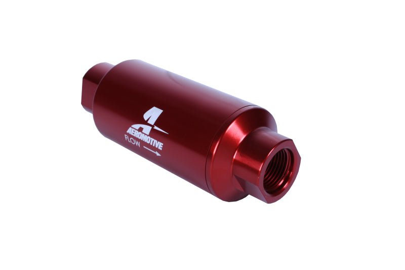 Aeromotive In - Line Filter - (AN - 10) 10 Micron Microglass Element Red Anodize Finish - CPC Performance
