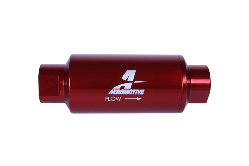 Aeromotive In - Line Filter - (AN - 10) 10 Micron Microglass Element Red Anodize Finish - CPC Performance