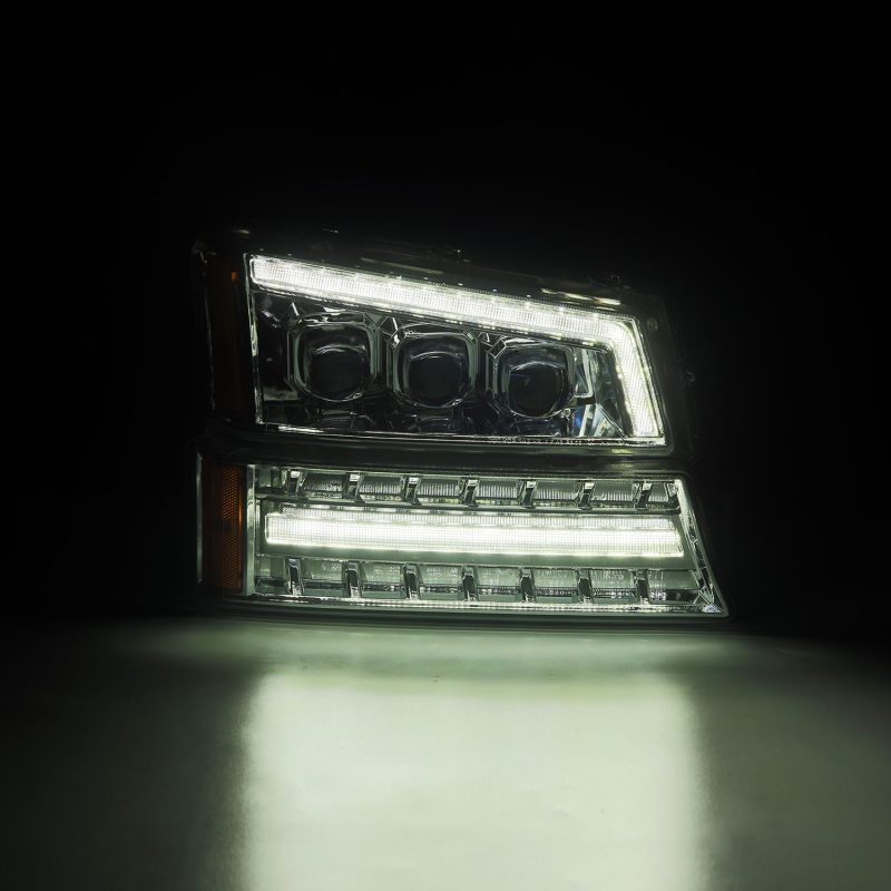 AlphaRex 03 - 06 Chevy Silverado 1500/2500HD/3500HD/Avalanche Chrome NOVA LED Proj Headlights - CPC Performance