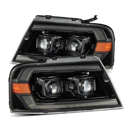 AlphaRex 04 - 08 Ford F150 PRO - Series Projector Headlights Chrome w/ Sequential Signal and DRL - CPC Performance