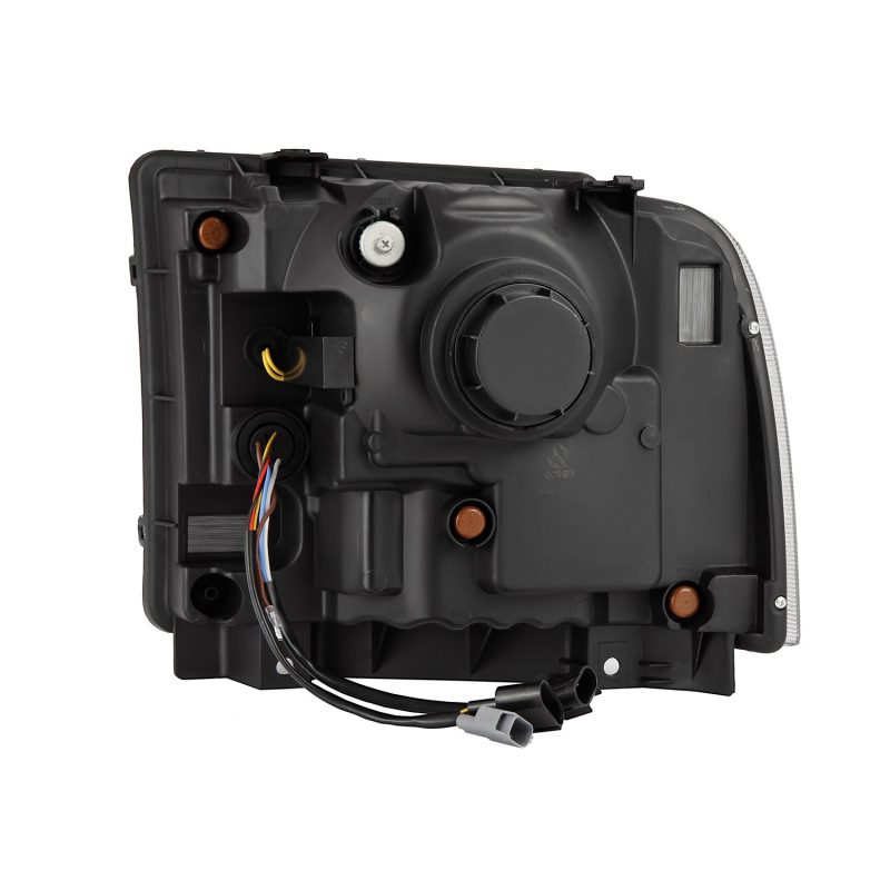 AlphaRex 05 - 07 Ford F250/350/450/550 Super Duty NOVA LED Proj HL Blk w/Actv Light & Seq Sig + SB DRL - CPC Performance