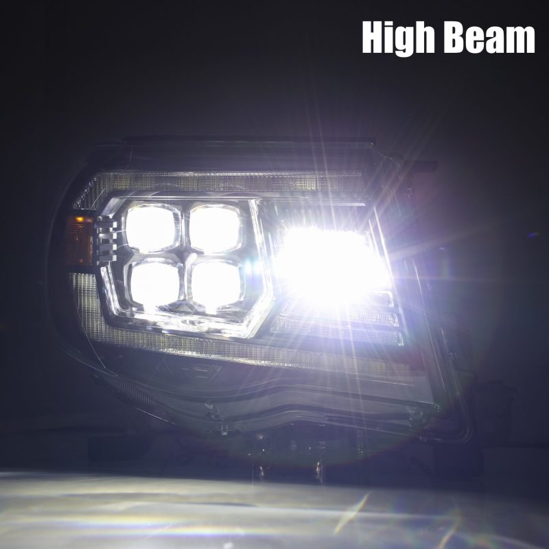 AlphaRex 05 - 11 Toyota Tacoma NOVA LED Projector Headlights Plank Style Black w/Activation Light/DRL - CPC Performance
