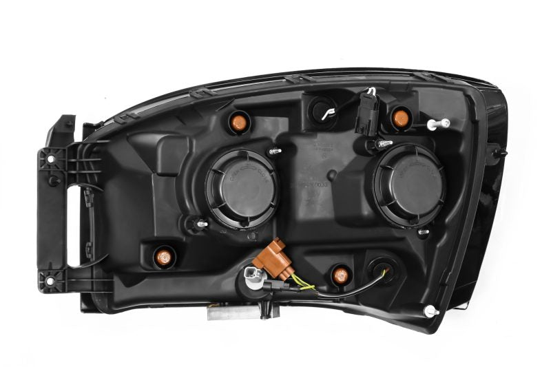 AlphaRex 06 - 08 Dodge Ram 1500HD LUXX LED Projector Headlights Plank Style Alpha Blk w/Seq Signal/DRL - CPC Performance