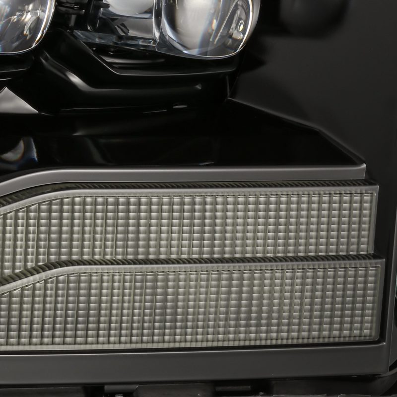 AlphaRex 06 - 08 Ram 1500HD NOVA LED Proj Headlights Plank Style Alpha Blk w/Seq Signal/DRL/Amber LED - CPC Performance