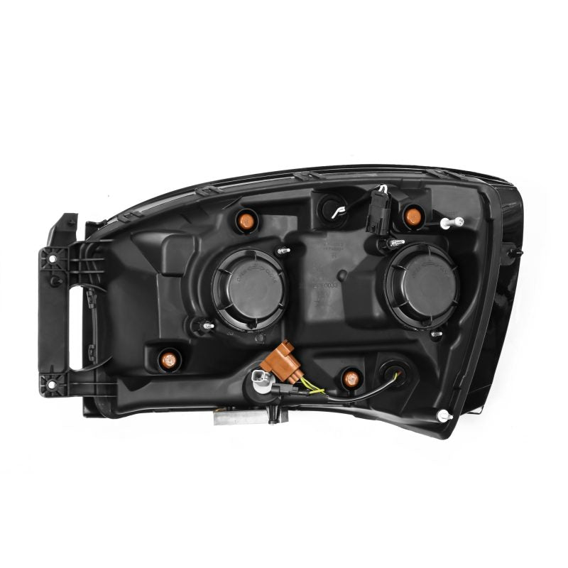 AlphaRex 06 - 08 Ram 1500HD NOVA LED Proj Headlights Plank Style Alpha Blk w/Seq Signal/DRL/Amber LED - CPC Performance