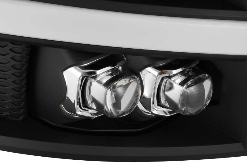 AlphaRex 07 - 13 Chevy 1500HD(NewBody) NOVA LED Proj Headlight Plank Sty Glos Blk w/Activ Lite/Seq Sig - CPC Performance