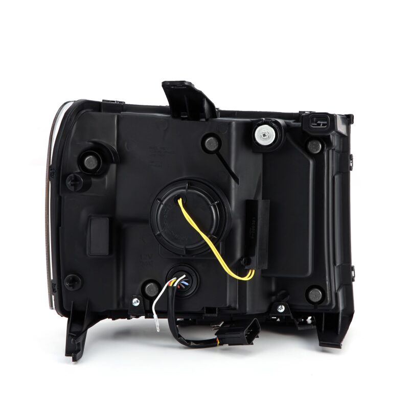 AlphaRex 07 - 13 GMC Sierra 1500 (No Clsc) LUXX - Series LED Proj HL Jet Blk w/Actv Lgt & Seq.Sig / DRL - CPC Performance