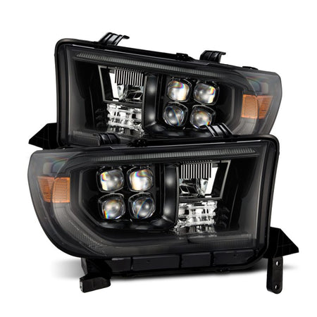 AlphaRex 07 - 13 Toyota Tundra NOVA LED Proj Headlights Alpha - Black w/Activ Light/Seq Signal/DRL - CPC Performance