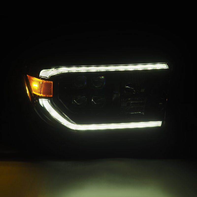AlphaRex 07 - 13 Toyota Tundra NOVA LED Proj Headlights Alpha - Black w/Activ Light/Seq Signal/DRL - CPC Performance