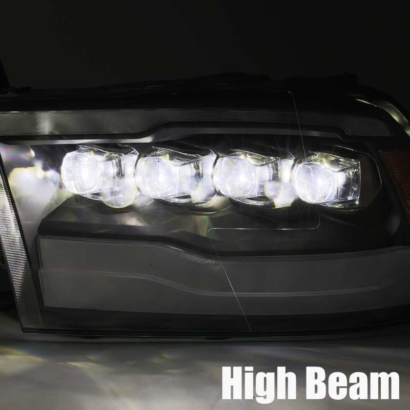 AlphaRex 09 - 18 Dodge Ram 1500HD NOVA LED Projector Headlights Plank Style Design Chrome w/DRL - CPC Performance