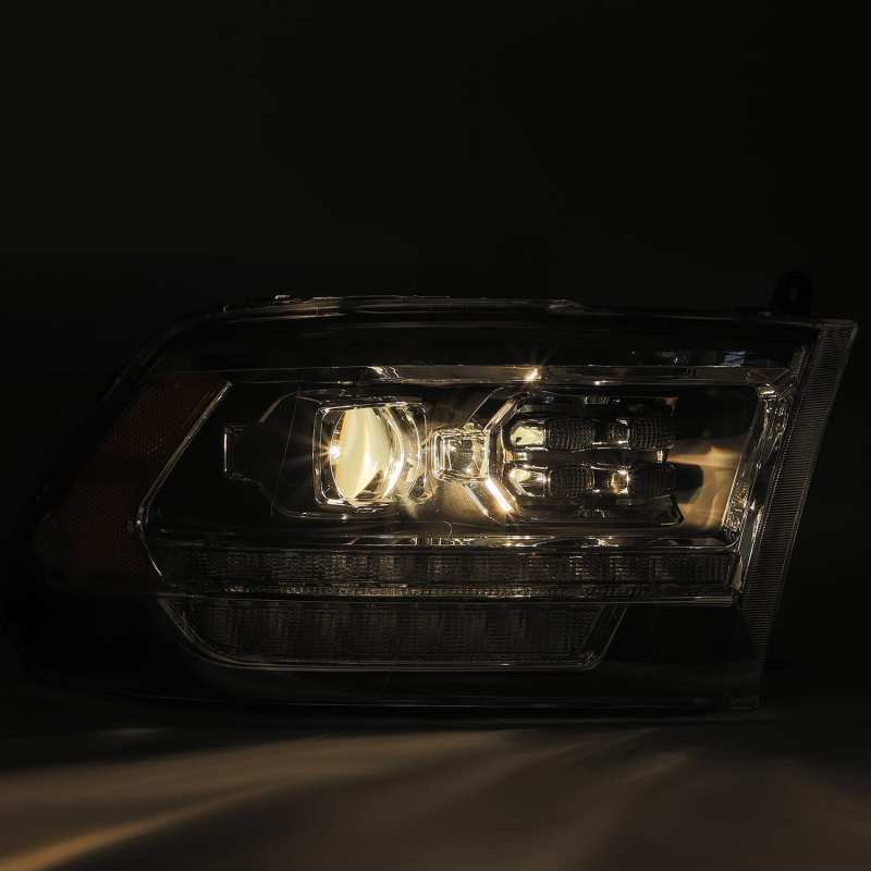 AlphaRex 09 - 18 Dodge Ram 1500HD PRO - Series Proj Headlights Plank Style Alpha Black w/Seq Signal/DRL - CPC Performance