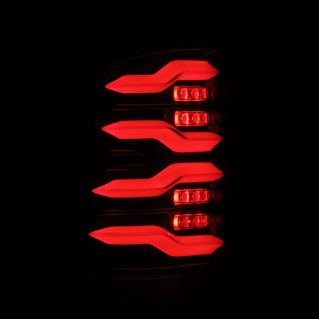 AlphaRex 09 - 18 Dodge Ram Luxx - Series LED Tail Lights Alpha - Black w/ Activation Light & Seq. Signal - CPC Performance