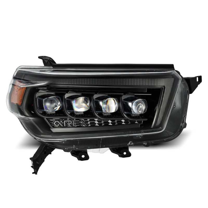 AlphaRex 10 - 13 Toyota 4Runner NOVA LED Proj Headlights Plank Style Alpha Black w/Seq Signal/DRL - CPC Performance