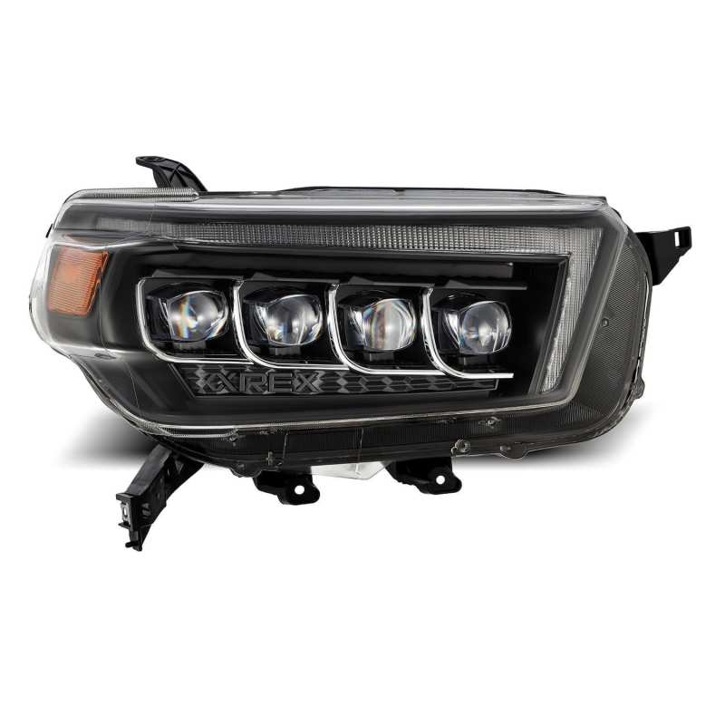 AlphaRex 10 - 13 Toyota 4Runner NOVA LED Projector Headlights Plank Style Black w/Seq Signal/DRL - CPC Performance
