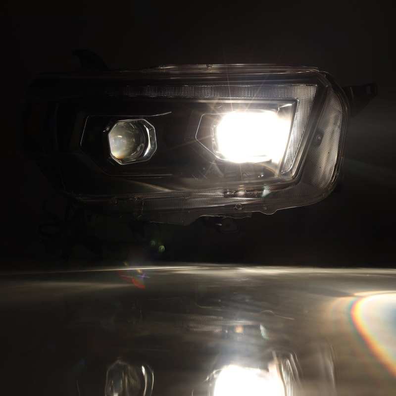 AlphaRex 10 - 13 Toyota 4Runner PRO - Series Proj Headlights Plank Style Alpha Blk w/Seq Signal/DRL - CPC Performance