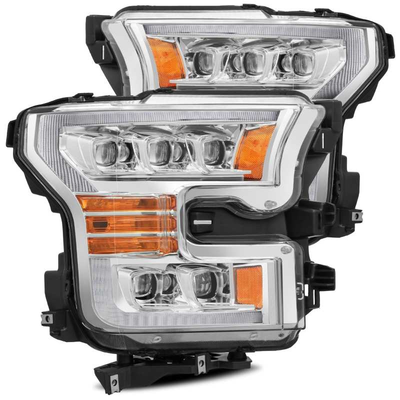 AlphaRex 11 - 16 Ford F - 350 SD NOVA LED Proj Headlights Plank Style Chrm w/Activ Light/Seq Signal - CPC Performance