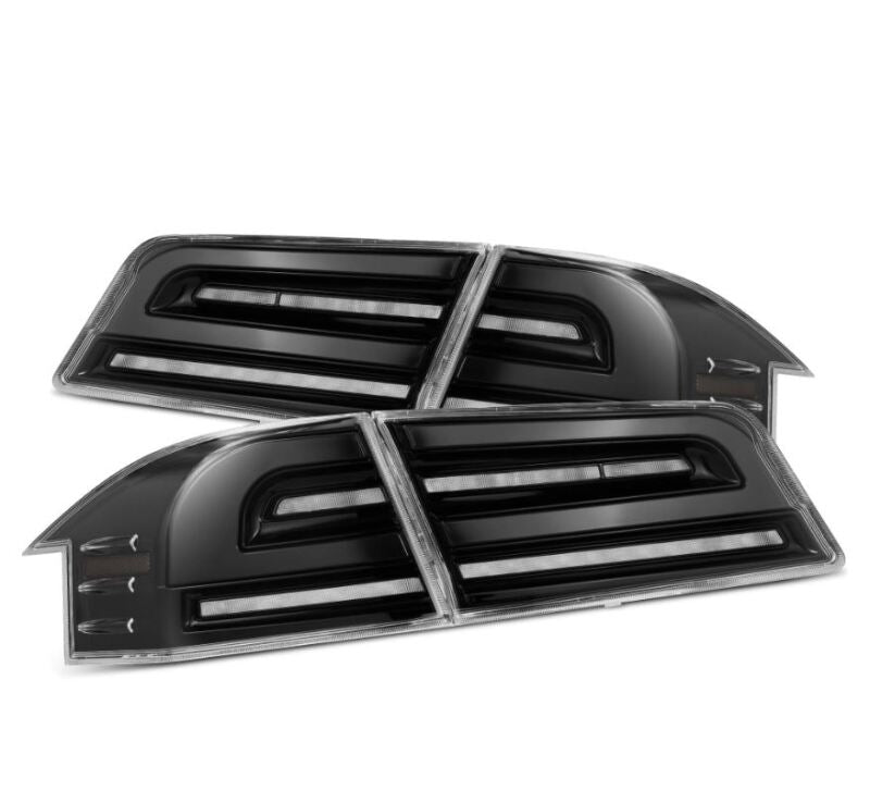 AlphaRex 12 - 21 Tesla Model S LUXX - Series LED Tail Lights - Alpha - Black - CPC Performance