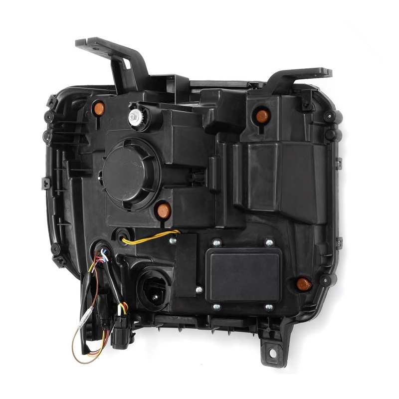 AlphaRex 14 - 18 GMC Sierra LUXX LED Proj Headlights Plank Style Black w/Activ Light/Seq Signal/DRL - CPC Performance