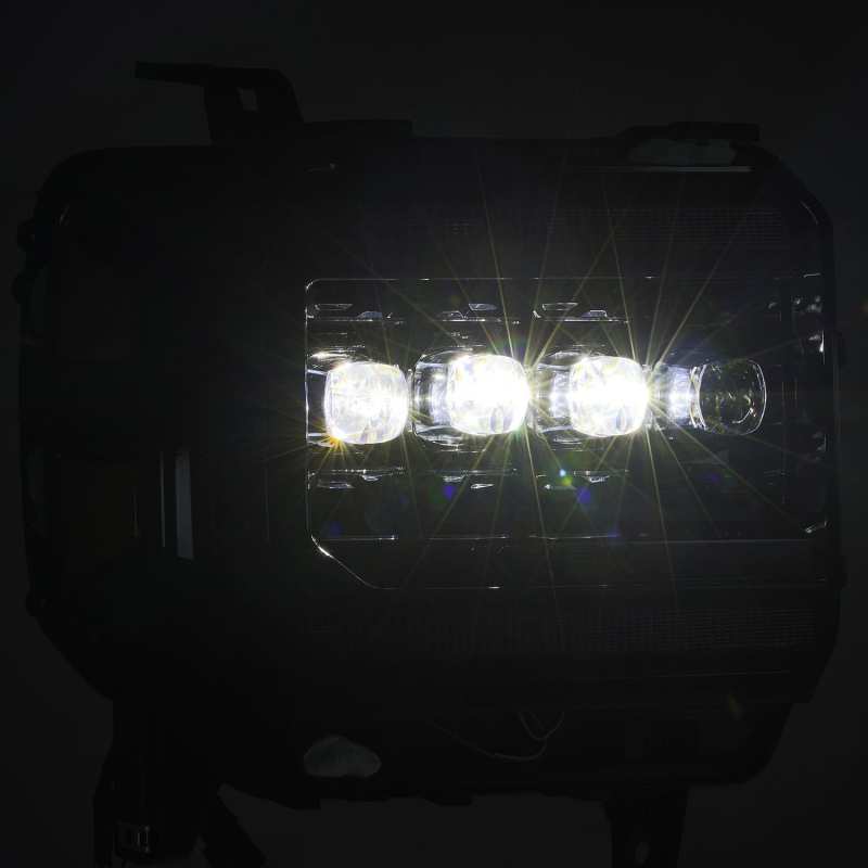 AlphaRex 14 - 18 GMC Sierra NOVA LED Proj Headlights Plnk Style Alpha Blk w/Activ Light/Seq Signal/DRL - CPC Performance