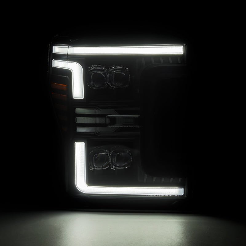 AlphaRex 17 - 19 Ford F - 250/350/450 SD NOVA - Series LED Proj Headlights Bk w/Actv Light SeqSig & SBDRL - CPC Performance