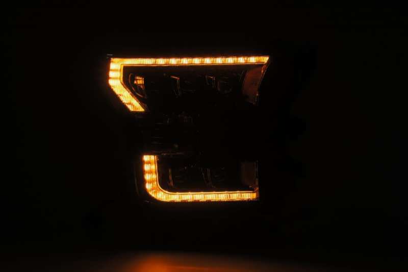 AlphaRex 17 - 20 Ford Raptor NOVA LED Proj Headlights Plank Style Alpha Black w/Activ Light/Seq Signal - CPC Performance