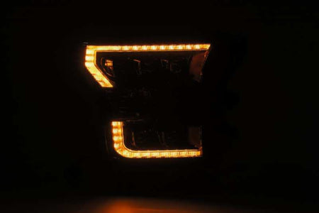AlphaRex 17 - 20 Ford Raptor NOVA LED Proj Headlights Plank Style Alpha Black w/Activ Light/Seq Signal - CPC Performance