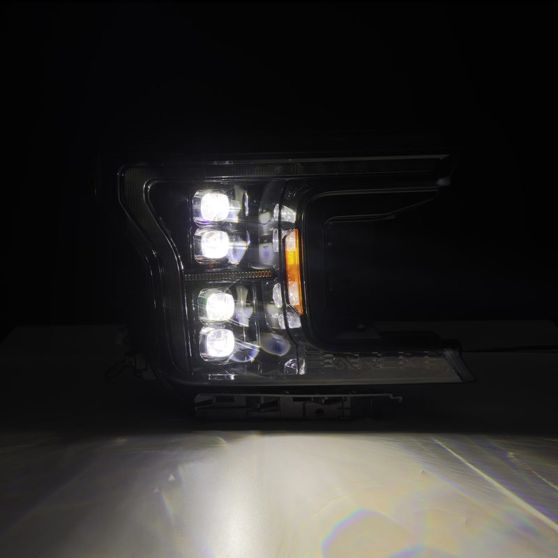 AlphaRex 18 - 20 Ford F - 150 NOVA LED Proj Headlight Alpha Blk (14th Gen G2 Style) - CPC Performance