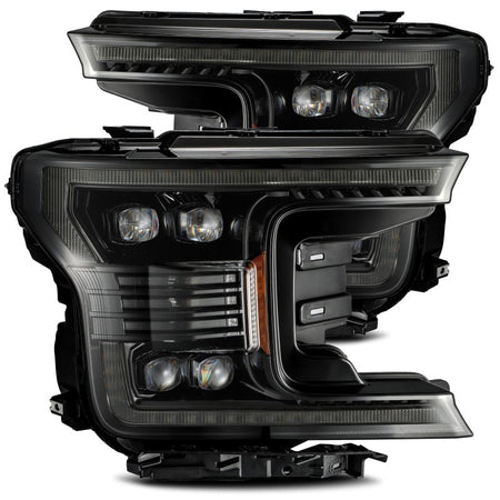 AlphaRex 18 - 20 Ford F - 150 NOVA LED Proj Headlight Plank Style Alpha Blk w/Activ Light/Seq Signal/DRL - CPC Performance