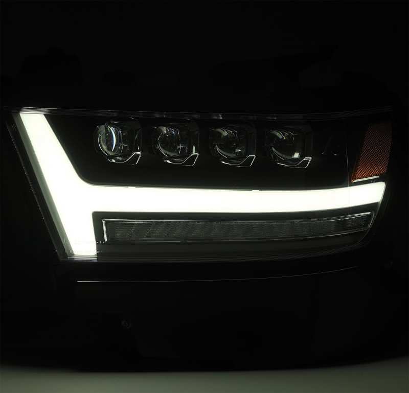 AlphaRex 19 - 20 Ram 1500HD NOVA LED Proj Headlights Plank Style Gloss Blk w/Activ Lght/Seq Signal/DRL - CPC Performance