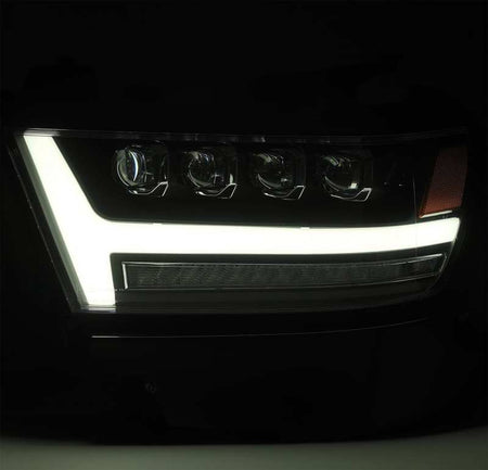 AlphaRex 19 - 20 Ram 1500HD NOVA LED Proj Headlights Plank Style Gloss Blk w/Activ Lght/Seq Signal/DRL - CPC Performance