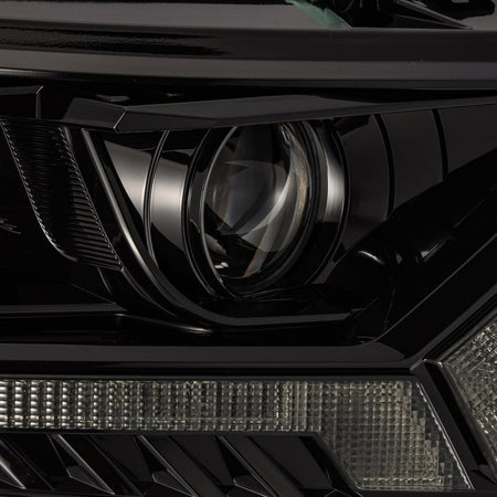 AlphaRex 19 - 21 Ford Ranger LUXX LED Proj Headlights Plank Style Alpha Black w/Seq Signal/DRL - CPC Performance