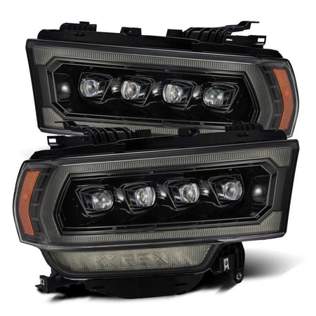 AlphaRex 19 - 21 Ram 2500 NOVA LED Proj Headlights Plank Style Alpha Blk w/Activ Light/Seq Signal/DRL - CPC Performance