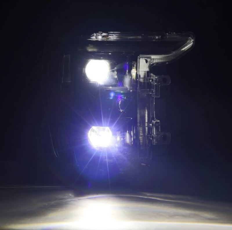 AlphaRex 21 - 22 Ford F150 Luxx - Series Projector Headlights Alpha - Black w/Activ Light/Seq Signal - CPC Performance