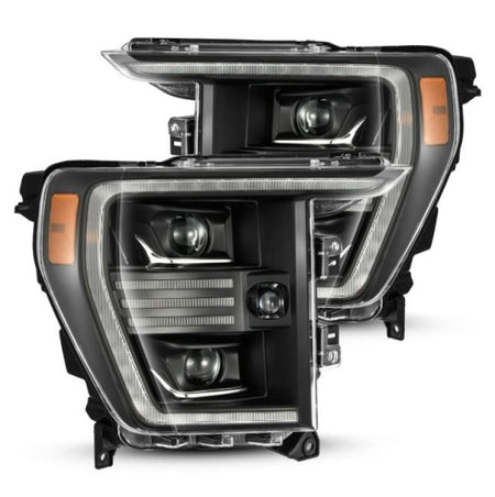 AlphaRex 21 - 22 Ford F150 PRO - Series Projector headlights Black w/Activ Light/Seq Signal - CPC Performance