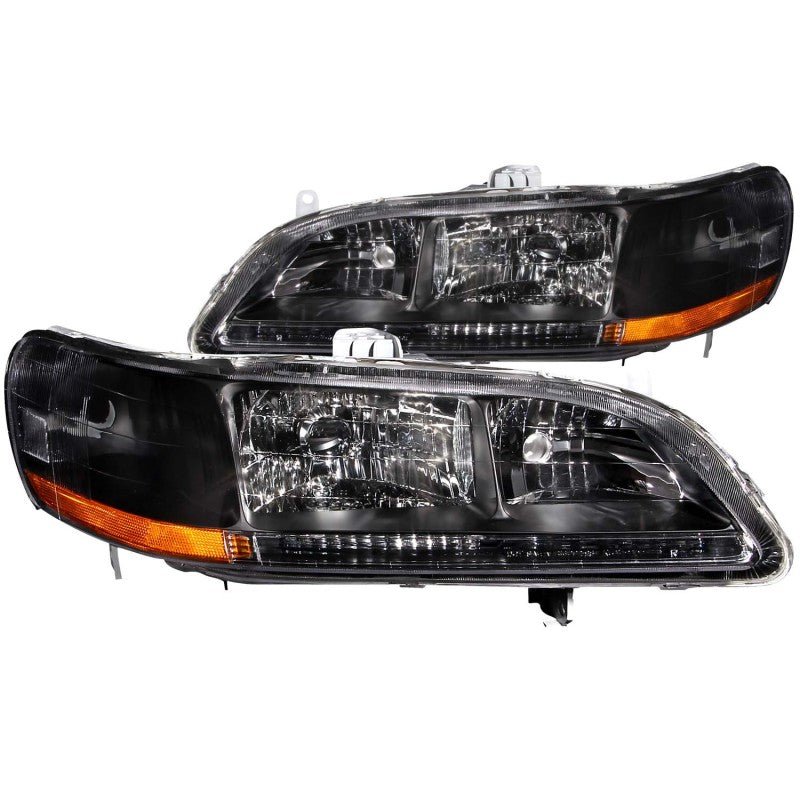 ANZO 1998 - 2002 Honda Accord Crystal Headlights Black - CPC Performance