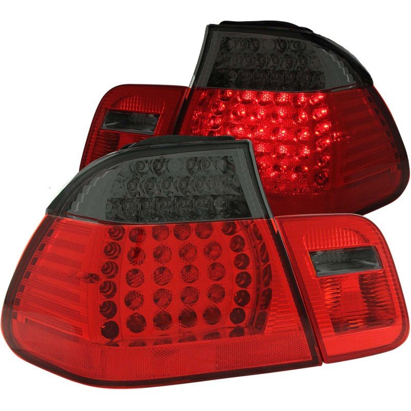 ANZO 1999 - 2001 BMW 3 Series E46 LED Taillights Red/Smoke 2pc - CPC Performance