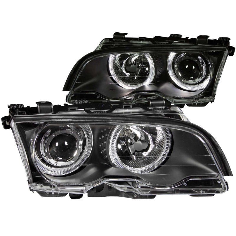 ANZO 1999 - 2001 BMW 3 Series E46 Projector Headlights w/ Halo Black - CPC Performance