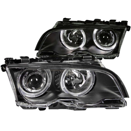 ANZO 1999 - 2001 BMW 3 Series E46 Projector Headlights w/ Halo Black - CPC Performance