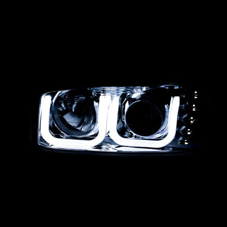 ANZO 1999 - 2006 GMC Sierra 1500 Projector Headlights w/ U - Bar Black - CPC Performance