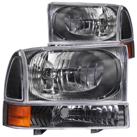 ANZO 2000 - 2004 Ford Excursion Crystal Headlights Black - CPC Performance