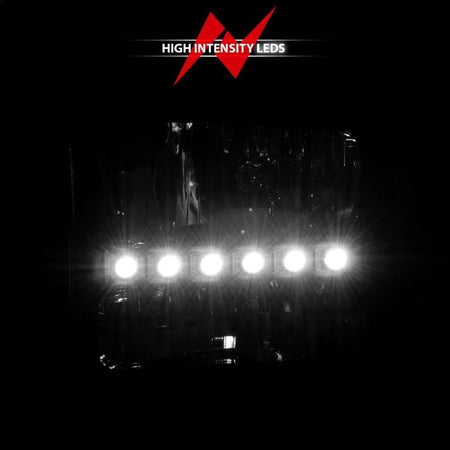 ANZO 2000 - 2004 Ford Excursion Crystal Headlights Black w/ LED 1pc - CPC Performance