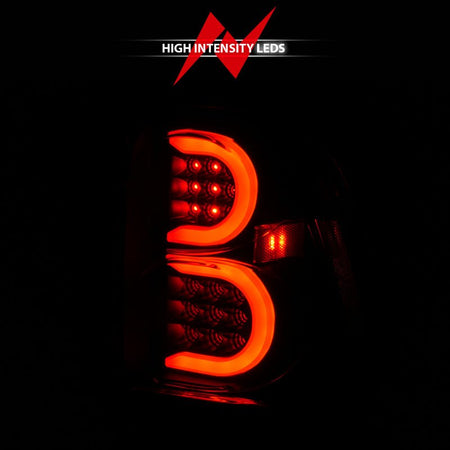 ANZO 2002 - 2009 Chevrolet Trailblazer LED Tail Lights w/ Light Bar Black Housing Smoke Lens - CPC Performance