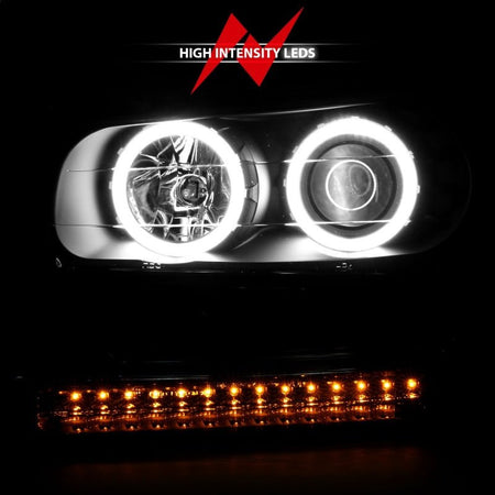 ANZO 2002 - 2009 Chevrolet Trailblazer Projector Headlights w/ Halo Black - CPC Performance