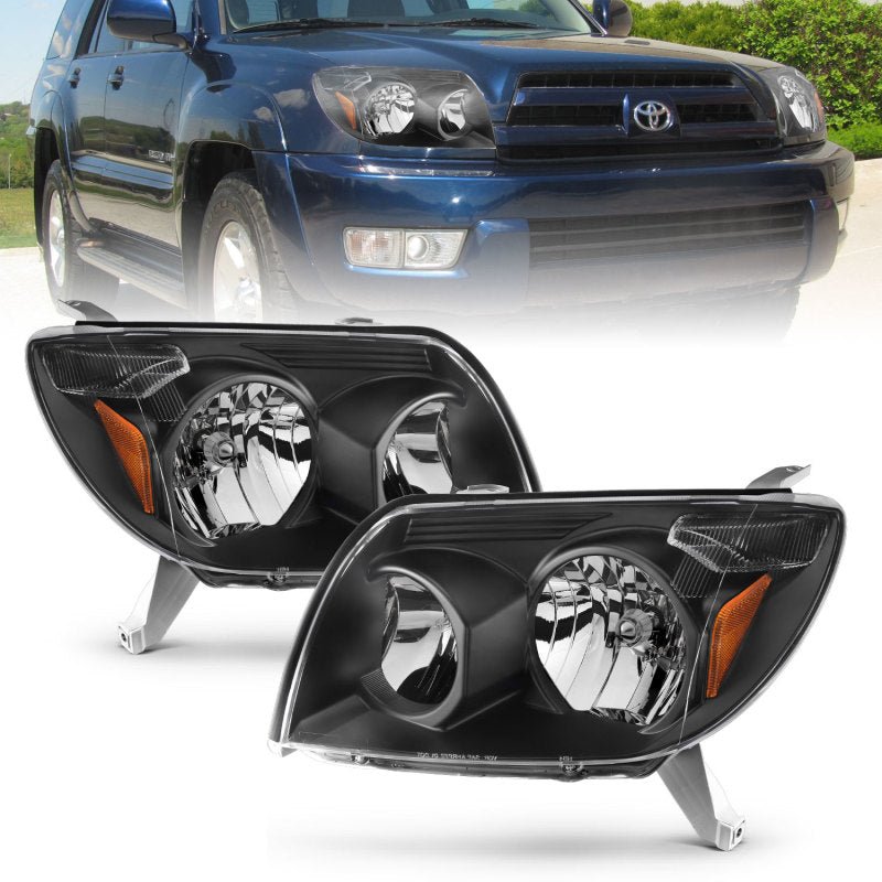 ANZO 2003 - 2005 Toyota 4Runner Crystal Headlights Black - CPC Performance