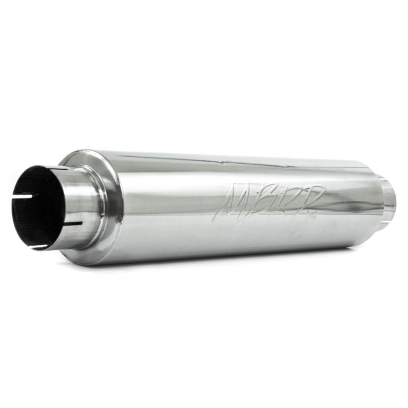 MBRP Universal Quiet Tone Muffler 4in Inlet/Outlet 24in Body 6in Dia 30in Overall T304