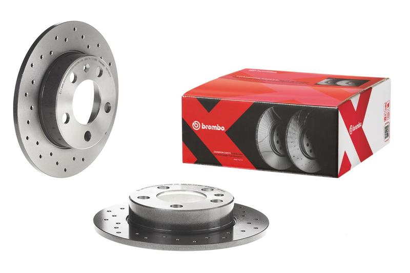 Brembo 2019 Audi A3 Quattro/19-20 Q3/17-20 RS3 Rear Premium Xtra Cross Drilled UV Coated Rotor