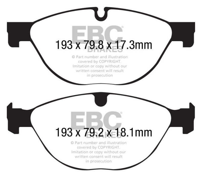 EBC 13+ Jaguar F-Type (Cast Iron Only) 3.0 Supercharged (380) Perf Pkg Yellowstuff Front Brake Pads