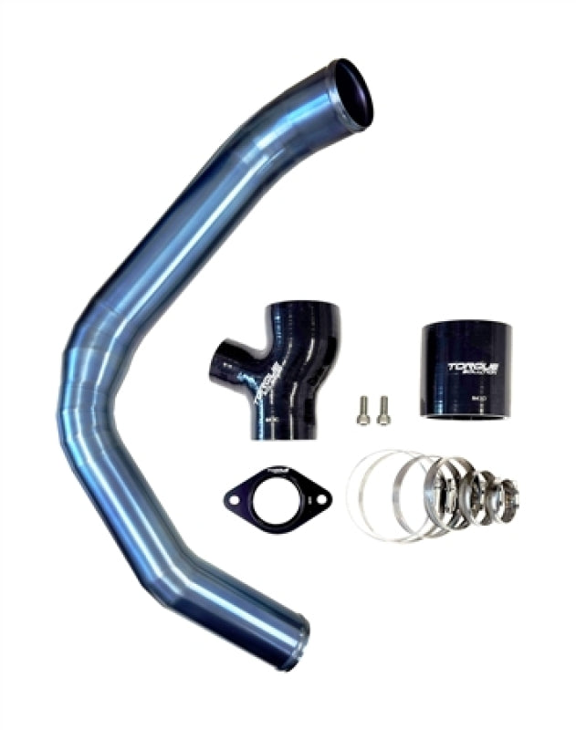 Torque Solution 15-21 Subaru WRX Top Mount Charge Pipe - Titanium Burnt Blue
