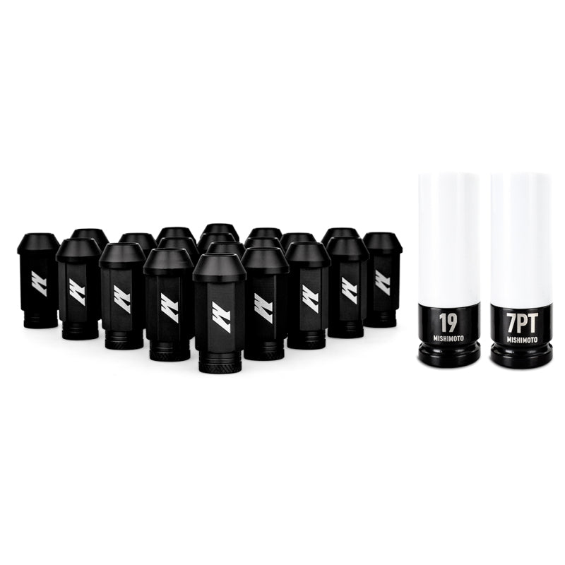 Mishimoto Aluminum Locking Lug Nuts 1/2 X 20 23pc Set Black